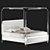 Elegant Acrylic Canopy Bed 3D model small image 7