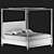 Elegant Acrylic Canopy Bed 3D model small image 9