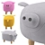 Playful Porcine Toy 3D model small image 1