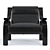 Contemporary Cassina Woodline Armchair 3D model small image 2