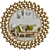 Gilded Reflection: Frisco Gold Mirror 3D model small image 1