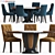 Kong Dining Table and Preston Chair Set 3D model small image 1