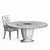 Kong Dining Table and Preston Chair Set 3D model small image 4