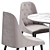 Beedle Chair & Ontario Dining Table  Modern Style Furniture Set 3D model small image 3