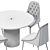 Beedle Chair & Ontario Dining Table  Modern Style Furniture Set 3D model small image 5