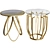 Gilded Glaze Side Tables Set 3D model small image 1