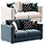 Modern Comfort: Ikea Finnala 2-Seater Sofa 3D model small image 1