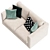 Modern Comfort: Ikea Finnala 2-Seater Sofa 3D model small image 3