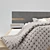 Sleek & Stylish Modern Bed 3D model small image 2
