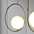 Elegant Gold Pendant Lamp 3D model small image 5