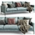 LUCA Leather Sofa: Modern Comfort and Style 3D model small image 1
