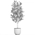 Exotic Plant Collection in Concrete Pots 3D model small image 5