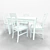 Halmar KSAWERY Table with DARIUSZ Chair Set 3D model small image 2