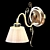Vintage Gold Crystal Wall Lamp 3D model small image 1