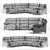 Boulevard Plush Modular Sofa 3D model small image 2