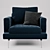 Modern Larsen Armchair with Realistic Details 3D model small image 3