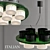 Italian Modern Chandelier with Six Shades 3D model small image 2