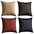 Faux Leather Decorative Pillows 3D model small image 2