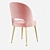 Sleek Swell Upholstered Dining Chair 3D model small image 2