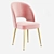 Sleek Swell Upholstered Dining Chair 3D model small image 4