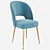 Sleek Swell Upholstered Dining Chair 3D model small image 7