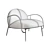 Half & Half Armchair: Stylish and Functional 3D model small image 3