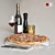 Delicious Pairing: Pizza & Wine 3D model small image 1