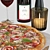 Delicious Pairing: Pizza & Wine 3D model small image 3