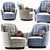 Larkin Swivel Armchair: Style and Comfort Combined 3D model small image 1