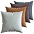 Silk Decorative Pillows Collection 3D model small image 1