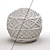 Elegant Macramé Pouf: Lambi 3D model small image 3