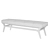 Verona Upholstered Walnut Bench 3D model small image 5