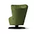 Giorgetti Arabella Armchair: Sleek Geometry and Premium Materials 3D model small image 2
