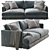 Haven 84" Sofa: Comfortably Stylish & Perfectly Sized 3D model small image 2