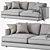 Haven 84" Sofa: Comfortably Stylish & Perfectly Sized 3D model small image 3