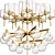 Elegant Globe Pendant Chandelier Set 3D model small image 1