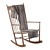 Wegner J16 Rocker: Danish Design, Hand-Woven Seat 3D model small image 1