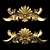 Gold-Gypsum Decorative Ornaments 3D model small image 2