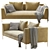 Modern Charles Sofa: 230x73x97cm 3D model small image 2