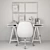 Workplace Setup: Swivel Desk Chair, Storage Desk, Pencil Holder 3D model small image 4