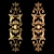 Elegant Gold and Wood Decor. 3D model small image 1
