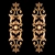 Elegant Gold and Wood Decor. 3D model small image 3