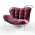 Art Deco Velvet Chaise Lounge 3D model small image 5