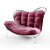 Art Deco Velvet Chaise Lounge 3D model small image 7