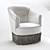 Vintage Velour Armchair: Ramona 3D model small image 2