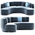Sophia Curved Sofa: Modern Elegance for Your Space 3D model small image 2