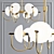 Granta Gold Pendant Chandelier 3D model small image 1