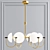 Granta Gold Pendant Chandelier 3D model small image 2