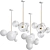 Bolle Bubble Chandelier Set: Exclusive Lighting 3D model small image 3