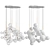 Bolle Bubble Chandelier Set: Exclusive Lighting 3D model small image 6